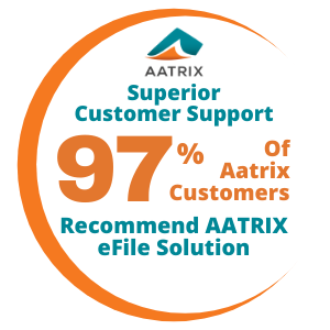 Superior Customer Support - 97% of Aatrix Customer Recommend AATRIX eFile Solution