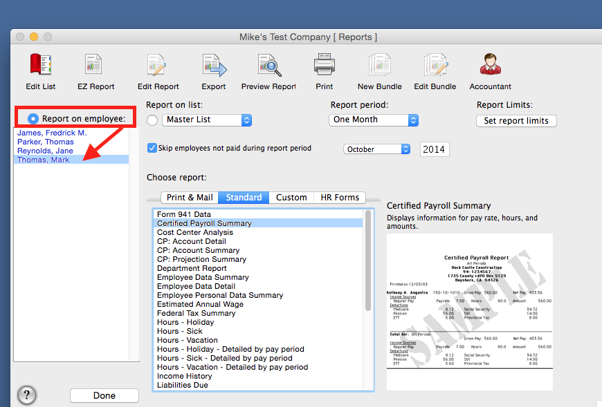 Learn how to customize your Standard Report to show only one (1) Employee.