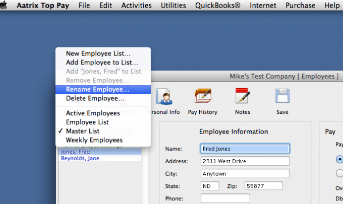 Learn how to rename / change employees names.