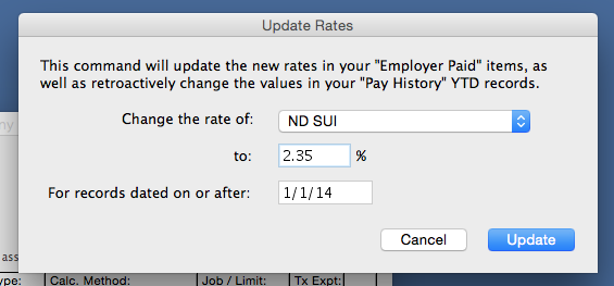 Learn how to update your State Unemployment Rate for the year even after paychecks have already been processed.